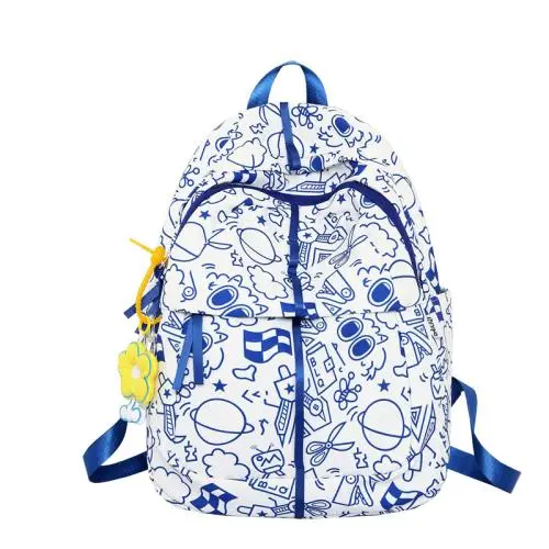 Full whole printing cheap custom logo design leisure lightweight girls school bag backpack
