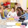 Gelory Zipper Pencil Case Office Supplies Stationery Organizer Oxford Cloth Pencil Pouch Bag