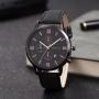 2022 Fashion Leather Man Wrist Watch Band Quartz Wristwatch Reloj Luxury Gold Watch Creative Men Quartz Wrist watches For Men