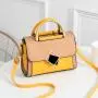 2023 New Fashion Women's Bag Splicing Pu Advanced Texture Handbag Trend Large Capacity Single Shoulder Messenger Bag