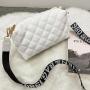 Lingge Embroidered Women's Messenger Bag 2024 Ladies New Crossbody Shoulder Bag Printed Small Square Bag