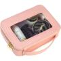 Clear Travel Case Pink Clear Travel Toiletry Makeup Bag with Zipper for Women
