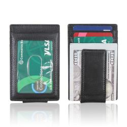 Fashion business credit card holder wallet leather card holder slim money clip wallet for men