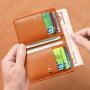 HR746 New Fashion Wallet Men Women PVC ID Credit Card Holders Simple Slim Wallet Purse With Snap-Fastener For Men
