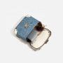 Casual Trendy Denim fabric Square-shaped Bag Comfortable Available In Stock Fashion Elements Handmade Canvas Charm