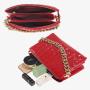 Susen Chrisbella 2022 bright PU leather chain decoration mobile phone shoulder cross body bag custom crossbody bag for women