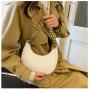 HR289 Handheld Fashion Dumpling Shape Bag New Vintage Fashion Chain Simple Crossbody Bag Single Shoulder Underarm Messenger Bag