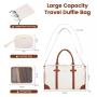 LOVEVOOK 21 in Weekender Bag with 3 packing cubes Waterproof Overnight Bag Quilted Gym duffle with Wet Pocket Travel Duffle bag