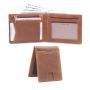Customized leather good leather money clip bifold wallets minimalist card holder DDP shipping