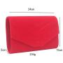 Hot Pink Fashion Velvet Evening Bag Clutch Purses for Women Ladies Handbag Clutch Chain Phone Bag for Wedding Party