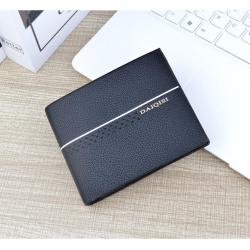 ZR755 Man Wallet Short Card Holder Card Positions Case Open Frosting Purse Retro Money Clip Billfold Dollars PU Open Wallet