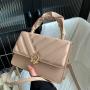 Custom New Style Letter Bag Pure Color Single Strap Portable Shoulder Bag Fresh Sweet Lady's  Hand Bag