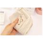 HR203 Solid Color Simple Pen Bag Layered Oxford Girl Boy School Students' Pencil Pouch New Fashion Storage Stationery Pencil Box