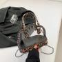 Fashion Chain Shoulder Bag Ladies Crossbody Bags Summer Hot Selling Leopard Clear PVC Shell Handbags