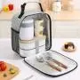 High Quality Cooler Bag Travel Baby Bottle Carrier Tote Bag with Ice Pack Food Waterproof Lunch Bag Insulated