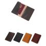 Manufacturer genuine leather wallets for men slim passport holder crazy horse leather wallet Card Slots Bag Wallets For man