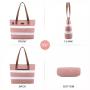 LOVEVOOK 2pc/set Carry on Casual Waterproof Oxford School bookBag 15.6 In Handbag Purse Shoulder bag Work Laptop Tote Bag Women