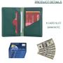 Men'S Genuine Leather Solid Bifold Wallet National Id Card Holder Wallets Rfid Anti Theft