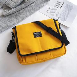 Ins Black Canvas Bag Gelory Winter New Trendy Fashion Messenger Bag Retro Student Shoulder Bag