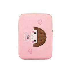 New Product Stylish and Cute Cotton Pink Kindle Protection Case Fashionable Laptop Bag Polyester Tablet Pouch Sleeve for Ladies