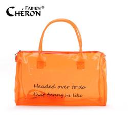 Wholesale Customized Women Large Gym Sports Jelly Yoga Bag Weekender Transparent Clear PVC Waterproof Travel Duffel Bags