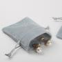 Custom Logo Printed Velvet Gift Bag Luxury Velvet Drawstring Bag For Jewelry