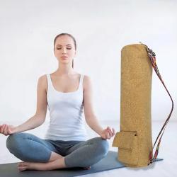 Eco-Friendly Natural Cork Yoga Cork Yoga Mat Bag Keeps Your Mat Dry Clean and Portable Strong Sustainable