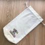 Custom Hot Transfer Logo Cotton Linen  Drawstring Bag Round Bottom Cotton Linen Gift Pouch