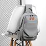 ZX076 Waterproof Chest Bags Daily Life Men's One Shoulder PU leather Crossbody Shoulder Bags Travel Hiking Messenger Bag