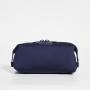 Custom Men Blue Neoprene Pouch hanging Toiletry Bag Rubber patch Logo With Extra Mesh Purse Zip Closure Large toiletry wash bag