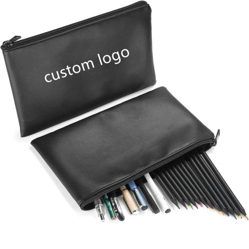 Gelory Large Capacity Pencil Bag Pen Case Student Stationery Pouch Zipper Closure Soft PU Leather Pencil Pouch