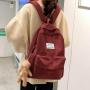 SC047 Students Simple Corduroy Backpack Korean Version School Bags Girls Lightweight Casual Daypack ins Student Backpack