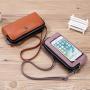 New fashion leather wallet phone bag crossbody bag leather touch screen cell phone purse for women