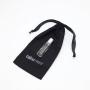 Recyclable Black Linen Cotton Gift Cosmetic Pouch Drawstring Cotton Linen Material Bag For Skincare Products Packaging