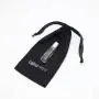 Recyclable Black Linen Cotton Gift Cosmetic Pouch Drawstring Cotton Linen Material Bag For Skincare Products Packaging