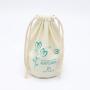 Reusable Custom LogoRound Bottom Natural Canvas Drawstring Wine Gift Packaging Bag Thick Cotton Canvas Candle Wine Pouch