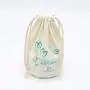 Reusable Custom LogoRound Bottom Natural Canvas Drawstring Wine Gift Packaging Bag Thick Cotton Canvas Candle Wine Pouch