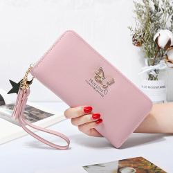 ZR355 Wallet New Korean Butterfly Hollow Hardware Women's Handbag Large Capacity Large Screen Phone Zipper Long Bag
