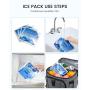 Sucipi Leak-Proof Insulated Cooler Backpack with 4 Ice Packs & Double Deck Cooler Bag Work Camping Hiking Lunch Backpack for men