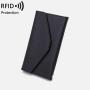 ZX049RFID Card Holder Long Wallet Anti-theft Travel Passport Holder Bag PU Leather Slim Card Holder Simple Coin Wallet