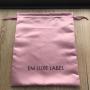 Thick Rose Pink Satin Drawstring Pouch Matt Satin Gift Packaging Pouch
