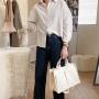 Summer Women Canvas Bag Student Crossbody Fashion Hand Handle Single Shoulder Messenger Multi Pocket Large Capacity Tote Bag