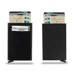 Ultra Slim Minimalist Aluminum Card Holder Automatic Pop Up ID Credit Card Holder Wallet with Elasticity Pocket