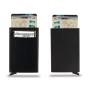 Ultra Slim Minimalist Aluminum Card Holder Automatic Pop Up ID Credit Card Holder Wallet with Elasticity Pocket