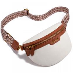 LOVEVOOK fashion fanny packs with Boho Style Strap for women crossbody purse custom logo waterproof pu leather waist bag