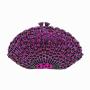 Hot Sales fanshaped Gown Crystal Rhinestone women's Clutches Purse Dress Banquet Stone Metal Purse Frame Wedding Clutch Hand bag