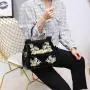 2024 Branded Hand Ladies Bag Latest Luxury Tote Bag For Women designer flowers handbag for handmade daily and dinner bag 28 cm