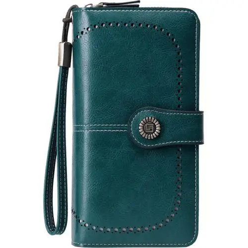 KBW008 2023 New Anti-theft Brush Retro Women Wallet Card Bag High Quality RFID Long Handheld Women Wallet