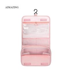 Luxury Canvas Make Up Travel Bag Makeup Brush Pouches Foldable Toiletry Bag  Transparent Unisex Makeup Box Packaging