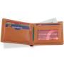 RFID Blocking Bifold Mens Wallet  Leather Brown Short Slim Credit Cards Holder Wallet For Men